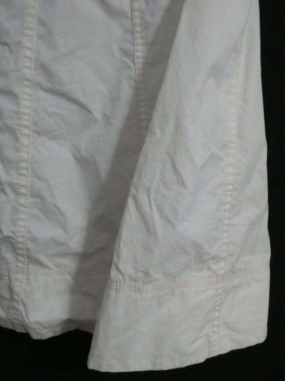 CONTEMPORAINE By SIMONS White Cotton A-Line Skirt with Braided Belt - Size 12 - Picture 15 of 15